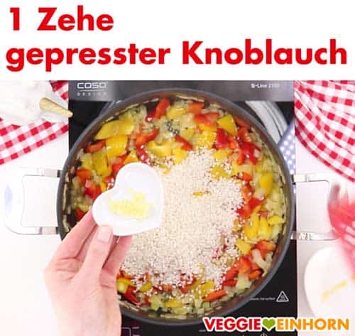 Eine Zehe gepresster Knoblauch