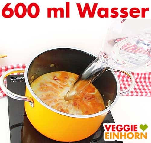 Wasser zufügen