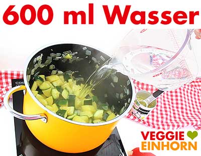 600 ml Wasser zufügen 600 ml Wasser zufügen