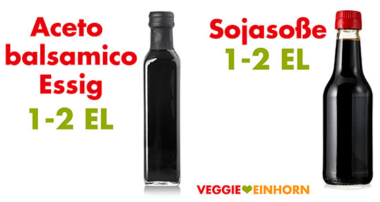 Aceto balsamico Essig und Sojasoße