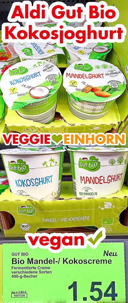 Aldi Gut Bio Kokosjoghurt Kokosjoghurt im Kühlregal bei Aldi
