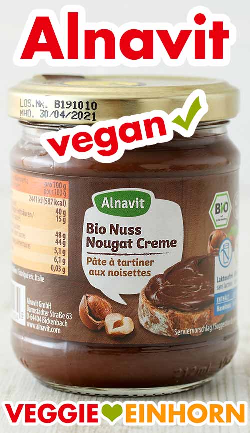 Alnavit Bio Nuss Nougat Creme Ein Glas Alnavit Bio Nuss Nougat Creme