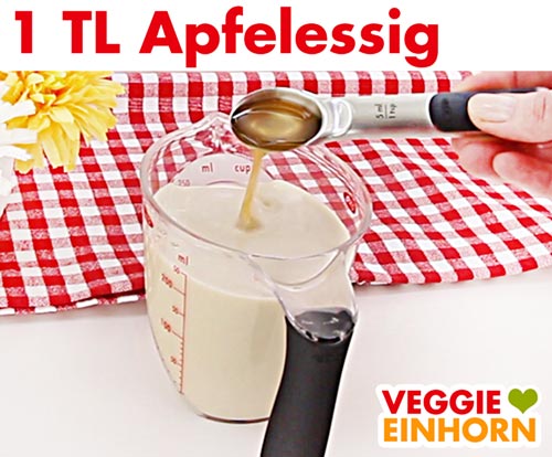 Apfelessig zufügen