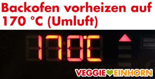 Backofen vorheizen für vegane Amerikaner