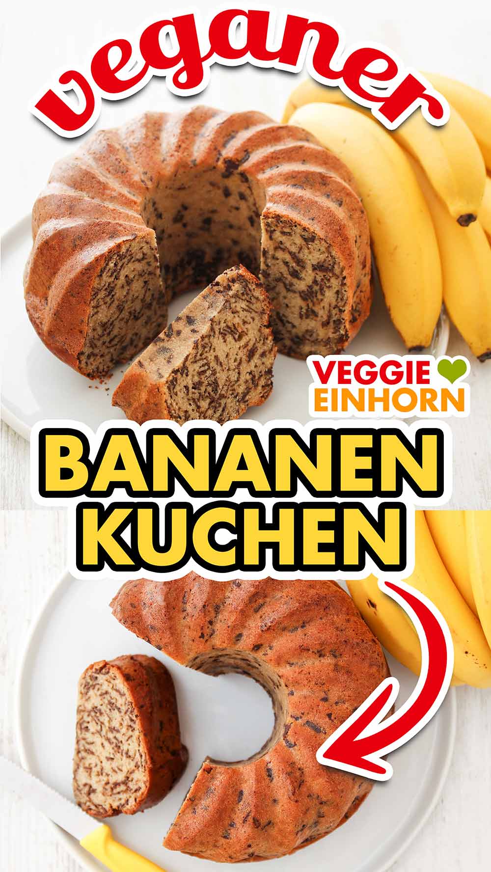 Der vegane Bananenkuchen ist aus saftigem Rührteig ohne Ei Veganer Bananenkuchen ohne Ei