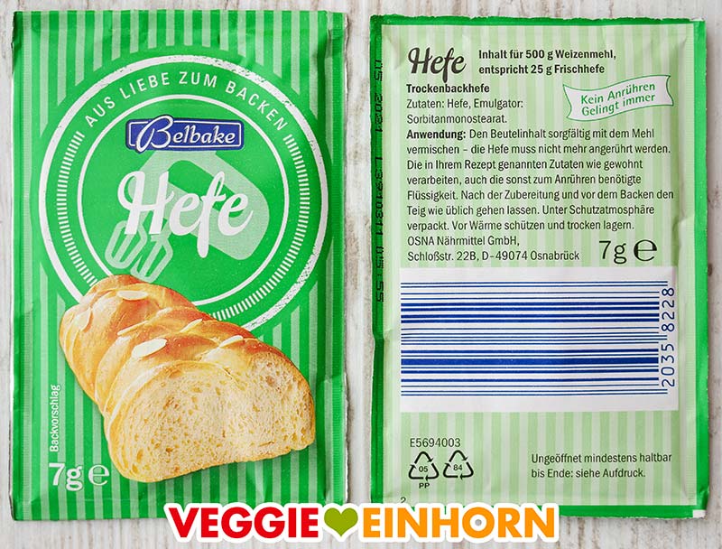 Päckchen Trockenhefe von Lidl Belbake