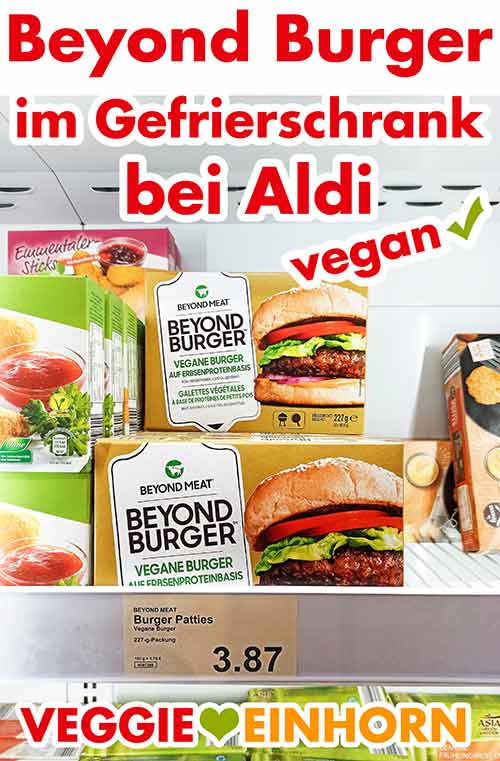 Tiefgekühlte Beyond Burger Beyond Burger im Tiefkühl Schrank bei Aldi