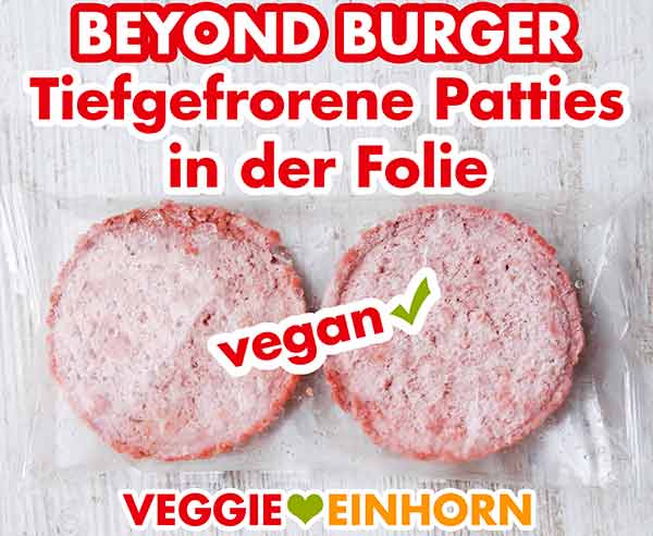 Tiefkühl Burger von Beyond Meat Zwei tiefgefrorene Burger Patties von Beyond Meat