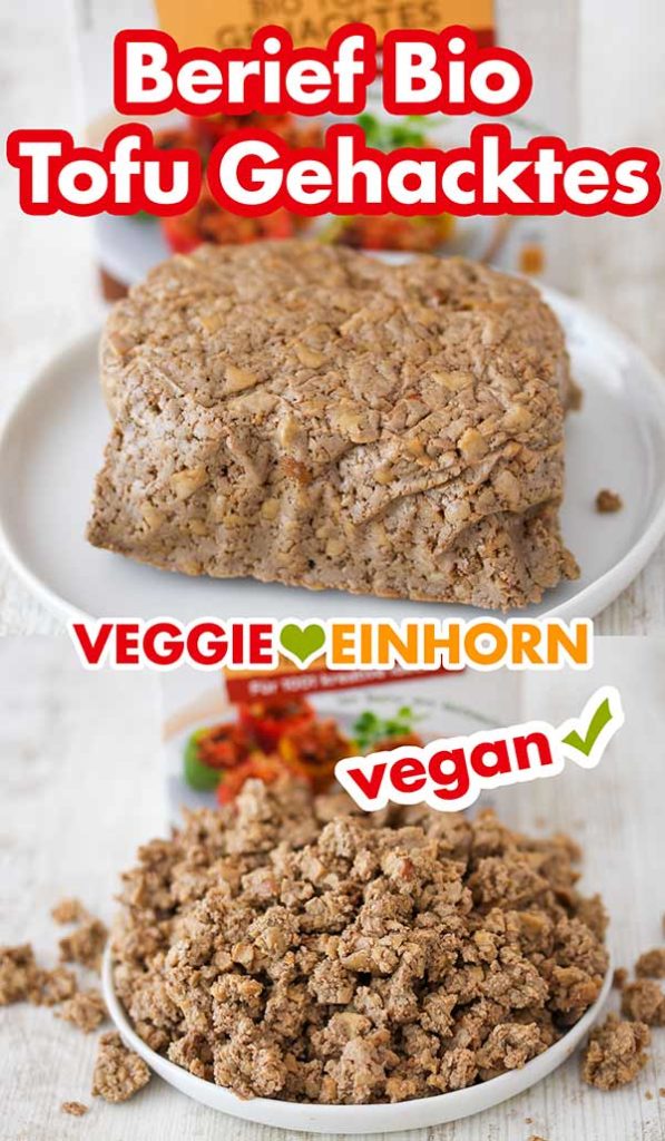 Tofu Hackfleisch von Berief auf einem Teller