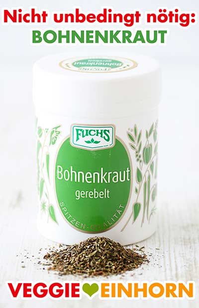 Getrocknetes Bohnenkraut Eine Dose getrocknetes Bohnenkraut