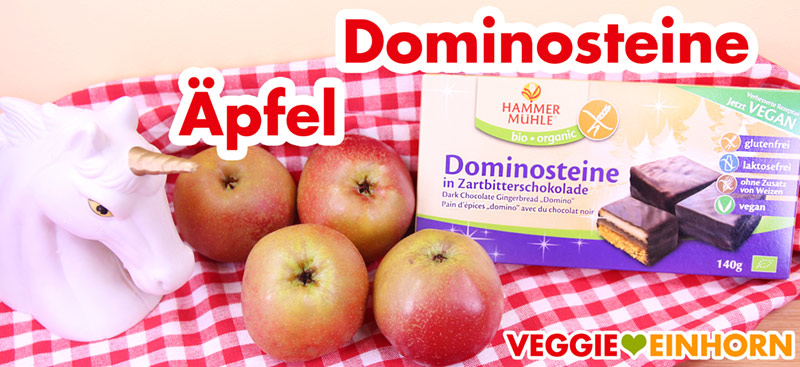 Äpfel und vegane Dominosteine für Bratäpfel