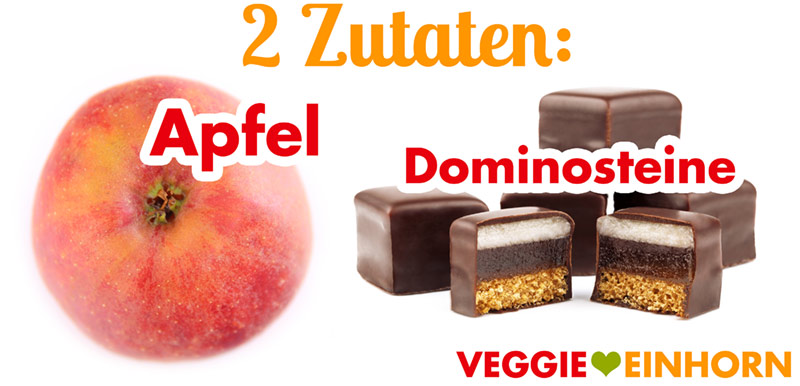 Apfel und Dominosteine