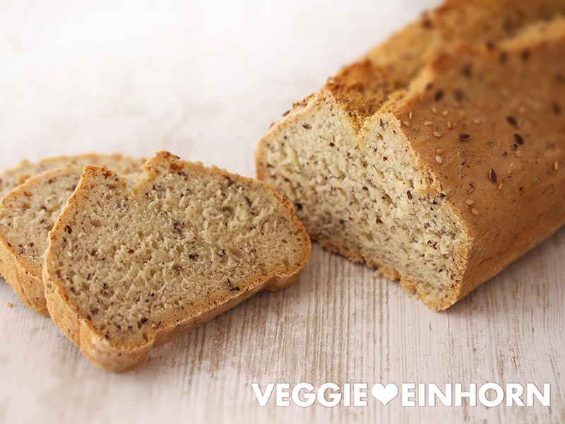 Angeschnittenes Brot ohne Hefe