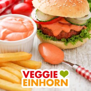 Ein Burger mit Soße