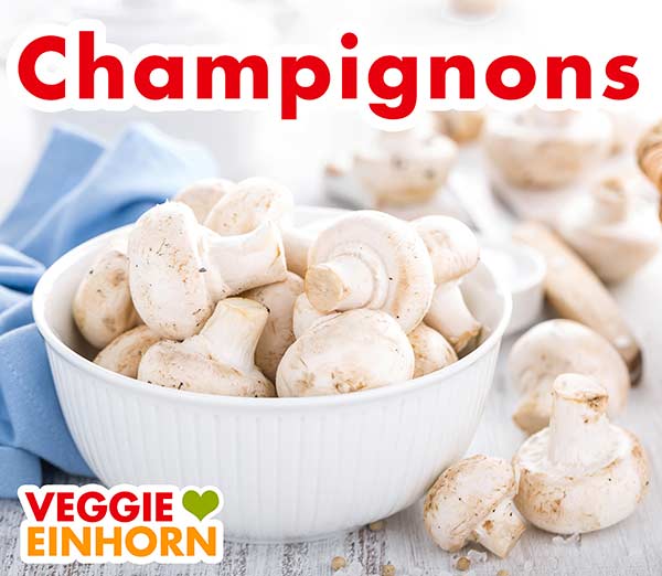 Weiße Champignons Eine Schüssel mit Champignons