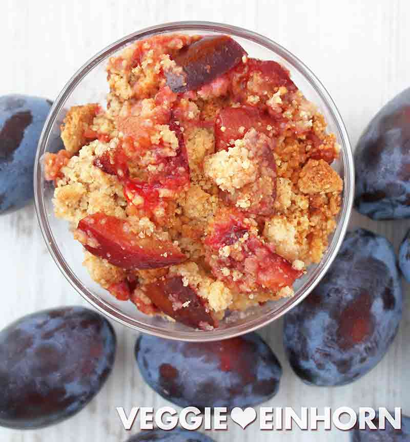 Crumble mit Zwetschgen und Streuseln