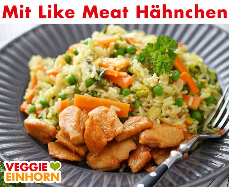 Curry Reis Pfanne mit Like Meat Hähnchen