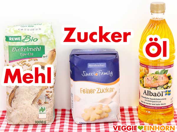 Dinkelmehl 630, Zucker, Albaöl Dinkelmehl 630, Zucker, Albaöl