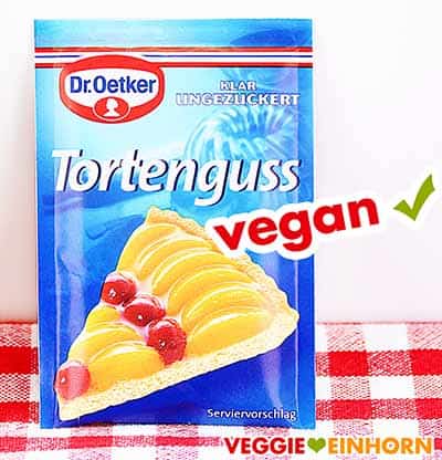 Dr. Oetker Tortenguss Klar Ungezuckert ist vegan