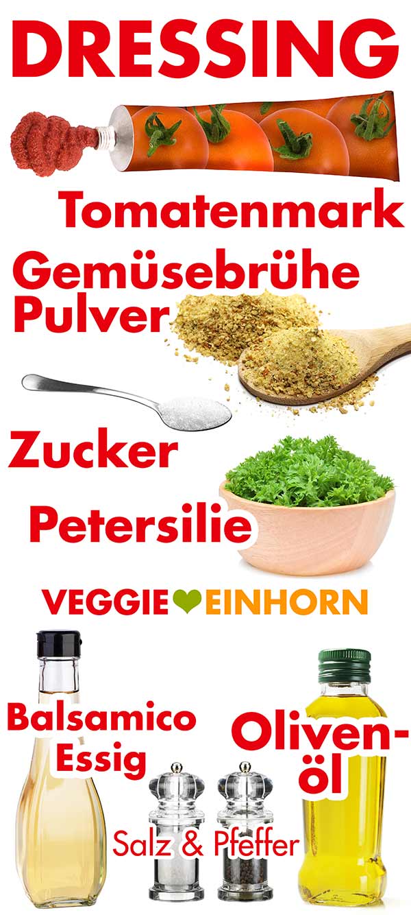 Dressing für den bunten Bohnensalat Zutaten für das Dressing
