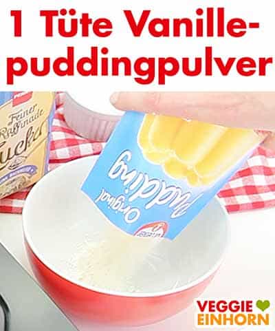 Eine Tüte Vanillepuddingpulver Eine Tüte Vanillepuddingpulver