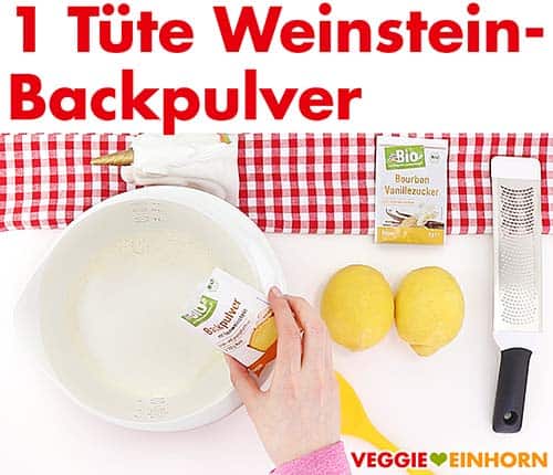 Eine Tüte Weinsteinbackpulver Eine Tüte Weinsteinbackpulver