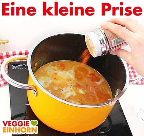 Eine kleine Prise Cayennepfeffer zufügen