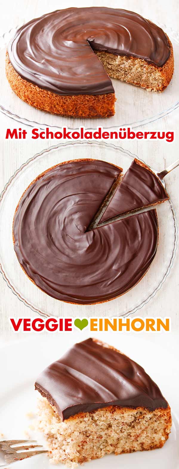 Schokoladenüberzug auf dem Nusskuchen Nusskuchen mit Schokoüberzug