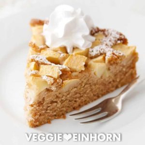 Einfacher veganer Apfelkuchen