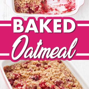 Einfaches Baked Oatmeal mit Himbeeren