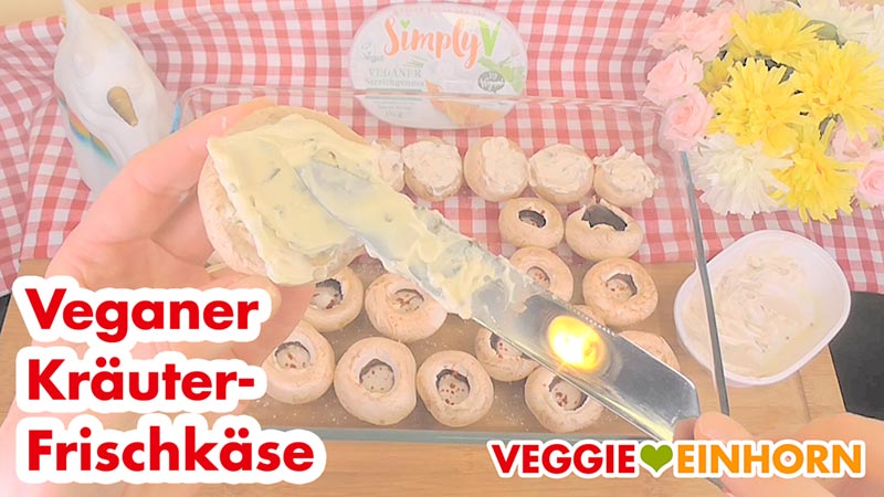 Vegane GEFÜLLTE CHAMPIGNONS | Einfaches leckeres Party Rezept | VEGANE gefüllte Pilze | Rezept mit Schritt-für-Schritt Foto-Anleitung und VIDEO