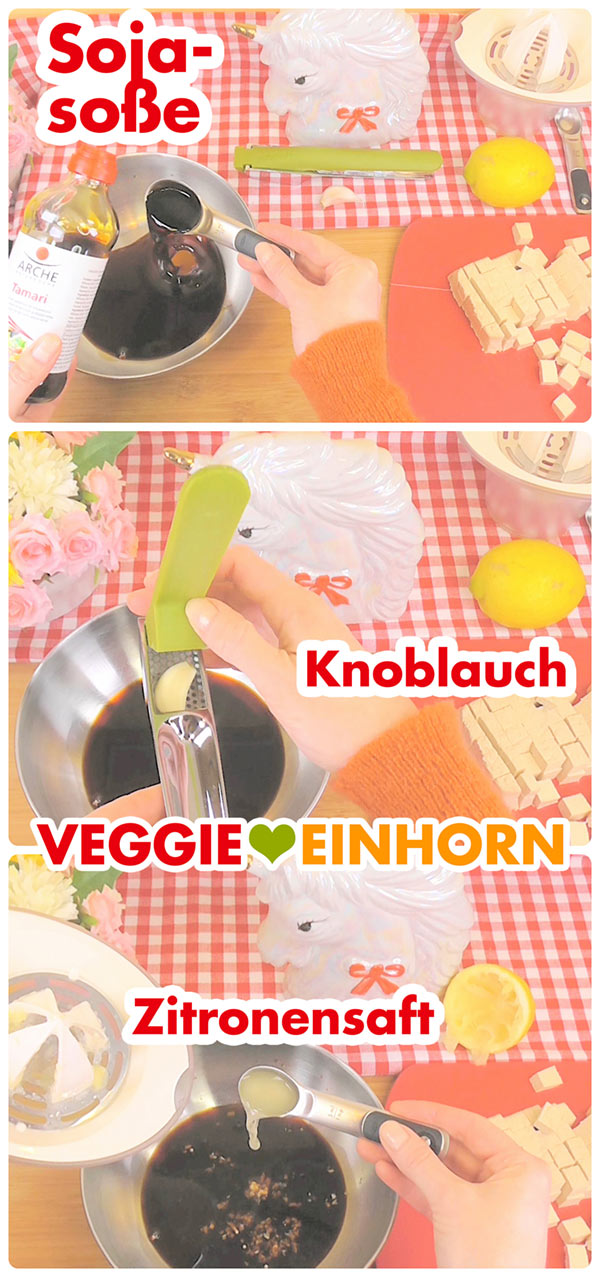 Marinade für den Tofu zubereiten