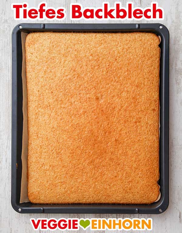 Schneller Blechkuchen ohne Ei auf dem Backblech Fantakuchen auf dem Backblech
