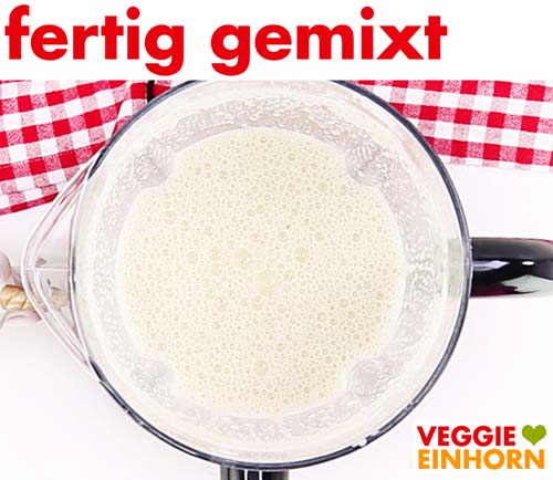 Fertig gemixte vegane Sahnesoße für Kartoffelgratin Fertig gemixte vegane Sahnesoße für Kartoffelgratin