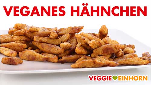 Fertig zubereitetes veganes Hähnchenfleisch Fertig zubereitetes veganes Hähnchenfleisch