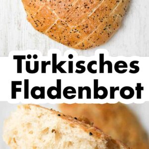 Türkisches Fladenbrot mit Sesam und Schwarzkümmel