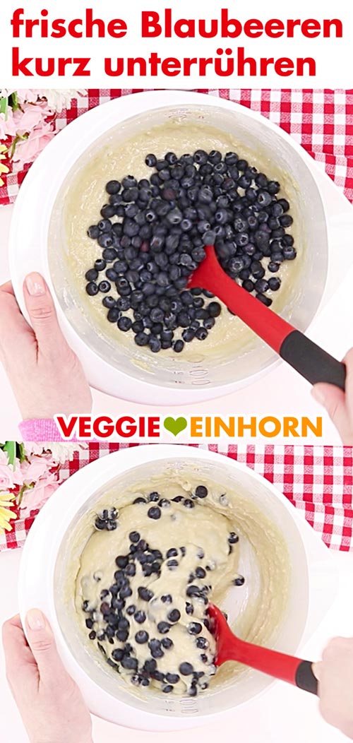 Frische Blaubeeren kurz unterrühren