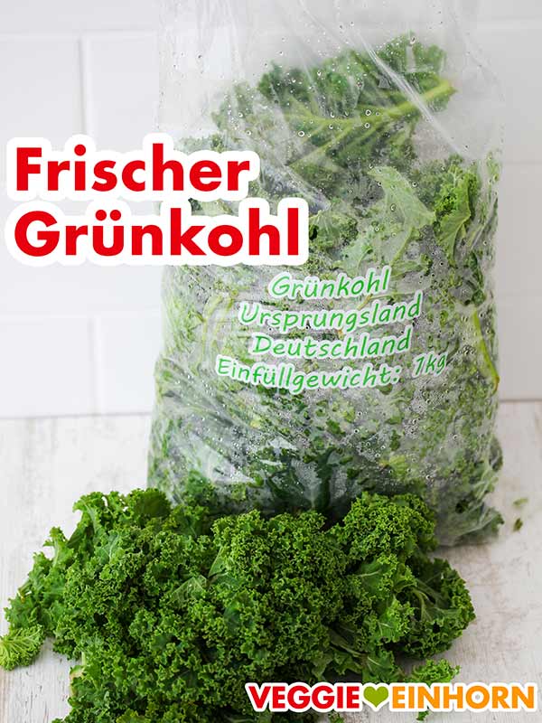 Frischer Grünkohl in einer Tüte