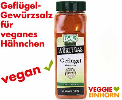 Fuchs Würzt Das Geflügel Gewürzsalz für veganes Hähnchen Fuchs Würzt Das Geflügel Gewürzsalz für veganes Hähnchen