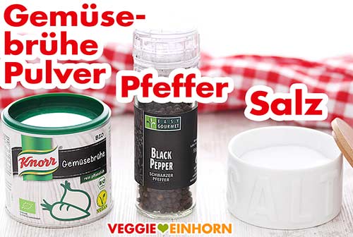 Gemüsebrühe Pulver, Pfeffer und Salz Gemüsebrühe Pulver, Pfeffer und Salz