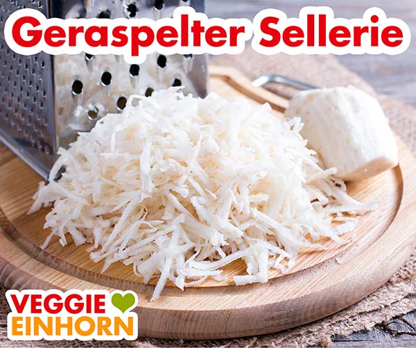 Geraspelter Knollensellerie und eine Vierkantreibe