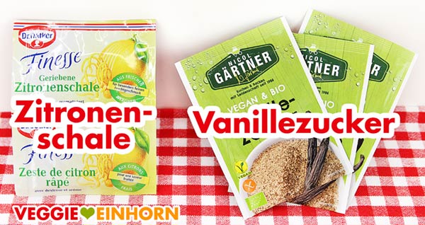Geriebene Zitronenschale und Vanillezucker für vegane Plätzchen Geriebene Zitronenschale und Vanillezucker für vegane Plätzchen