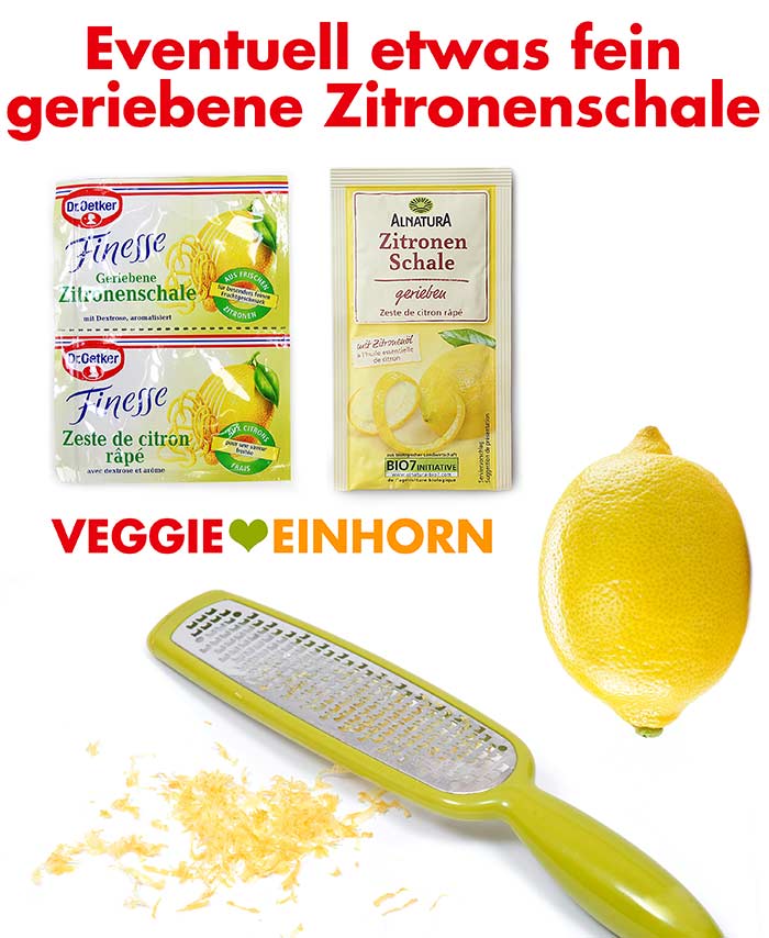 Geriebene Zitronenschale