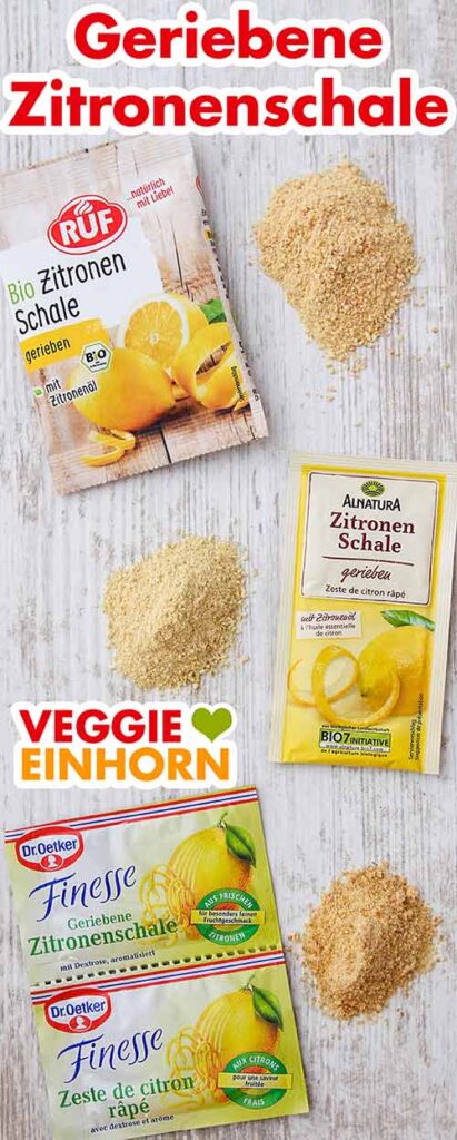 Zitronenabrieb zum Kaufen von Dr. Oetker, RUF und Alnatura Geriebene Zitronenschale von Dr. Oetker, RUF und Alnatura