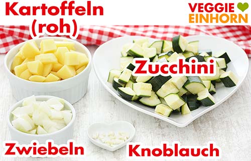 Gewürfeltes Gemüse Gewürfeltes Gemüse