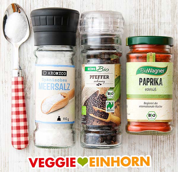 Gewürze für Burger Soße Zucker, Salz, Pfeffer und Paprika edelsüß Pulver