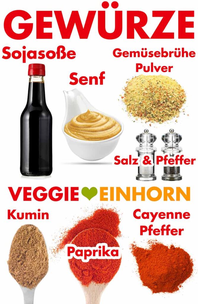 Gewürze für die Kidneybohnen Burger Patties Gewürze für die Kidneybohnen Burger Patties