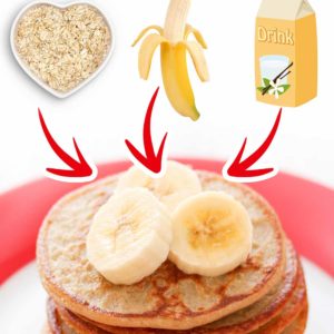 Ein Stapel Haferflocken Bananen Pfannkuchen