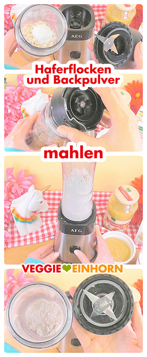 Haferflocken im Standmixer