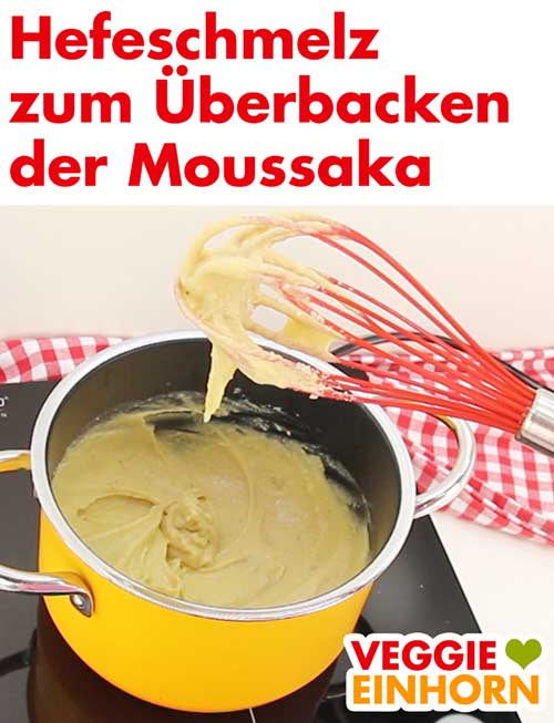 Fertiger Hefeschmelz im Topf mit Schneebesen